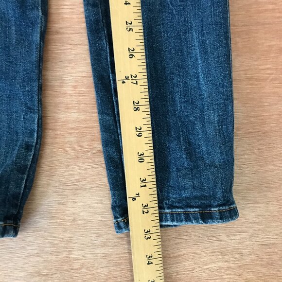 Diesel Babhila Skinny Cowhide Leather Jeans Women 25x30 Blue Button Fly Distress - Picture 6 of 12